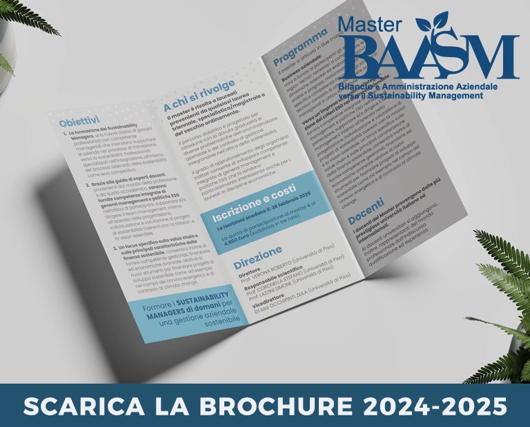 Scarica la brochure del Master BAASM Unipi 2024/2025