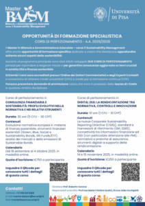 Corsi di perfezionamento Master BAASM Università di Pisa, 2025